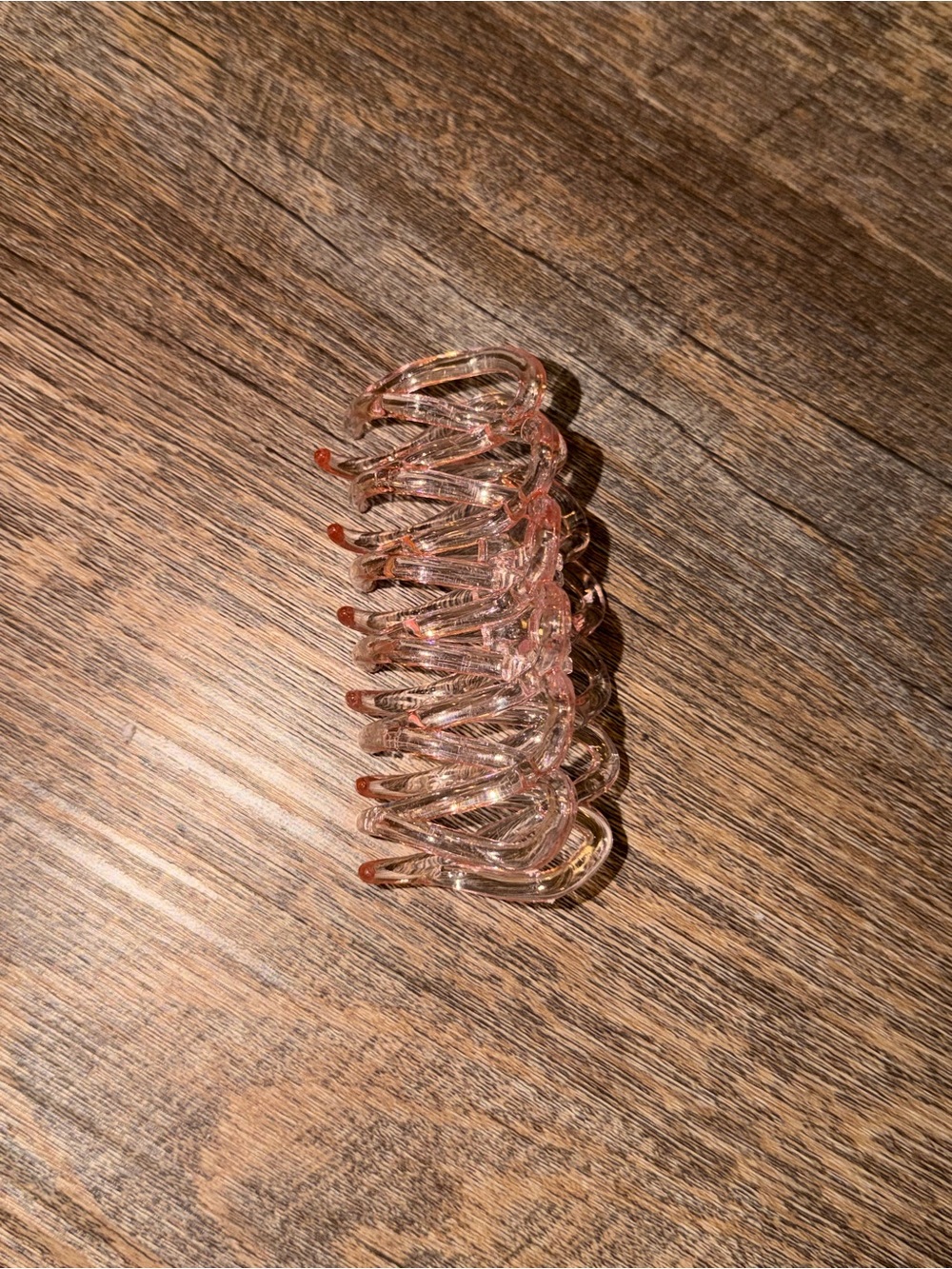 T.J.Maxx Pink Transparent Spiral Hair Claw Clip